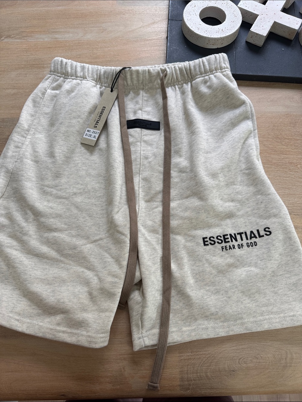 Fear of God ESSENTIALS Cream Drawstring Athletic Shorts